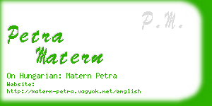 petra matern business card